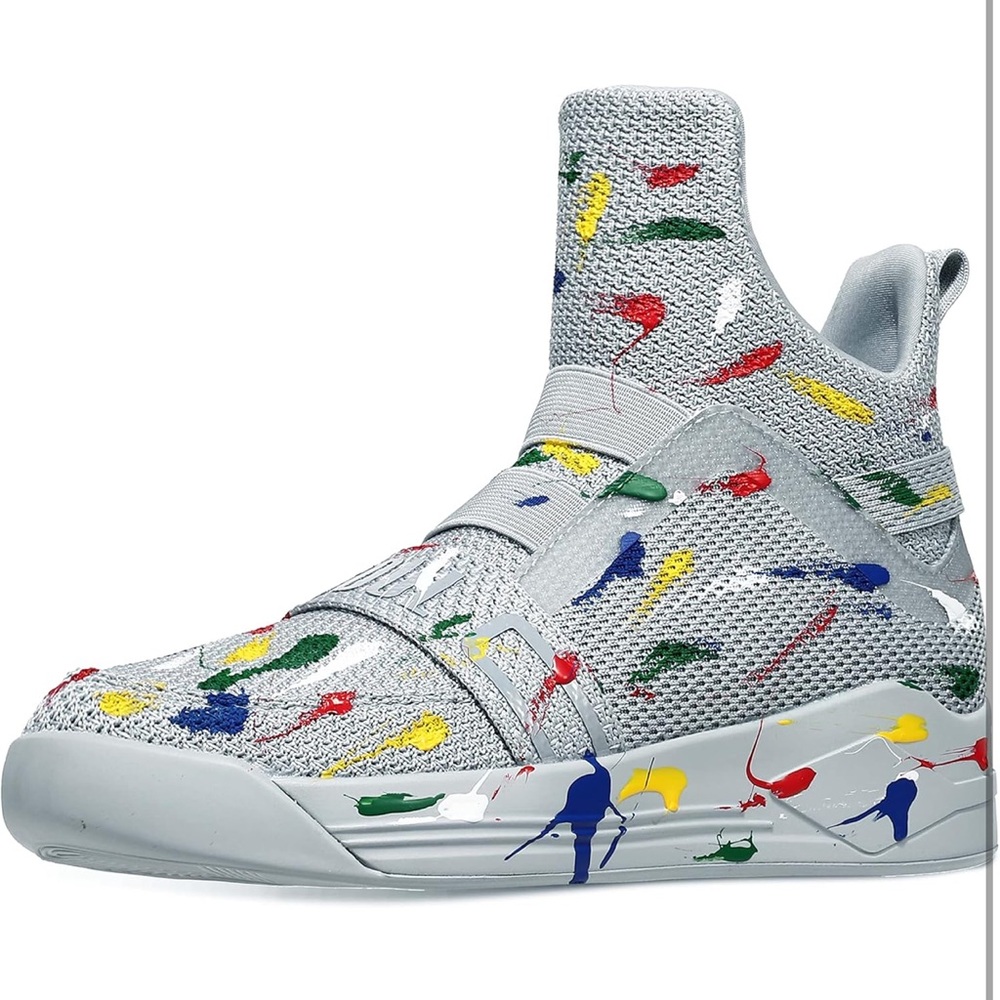 Soulsfeng Colorful Paint Splatter High-Top Sneakers